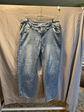 Light Blue Wide Leg Women's Denim Jeans - High-Rise Flare